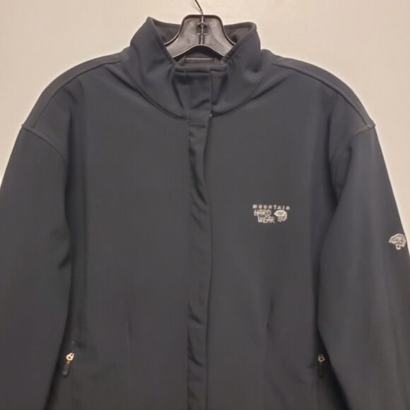 MOUNTAIN HARDWEAR Jacket Womens XL Black Full Zip Softshell Airshield Outdoor - Picture 2 of 9